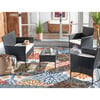 Abdul 4-Piece Living Set, Black - Outdoor Home - 2