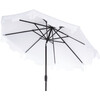 UV-Resistant Zimmerman 9' Crank Push-Button Tilt Umbrella, White - Outdoor Home - 2