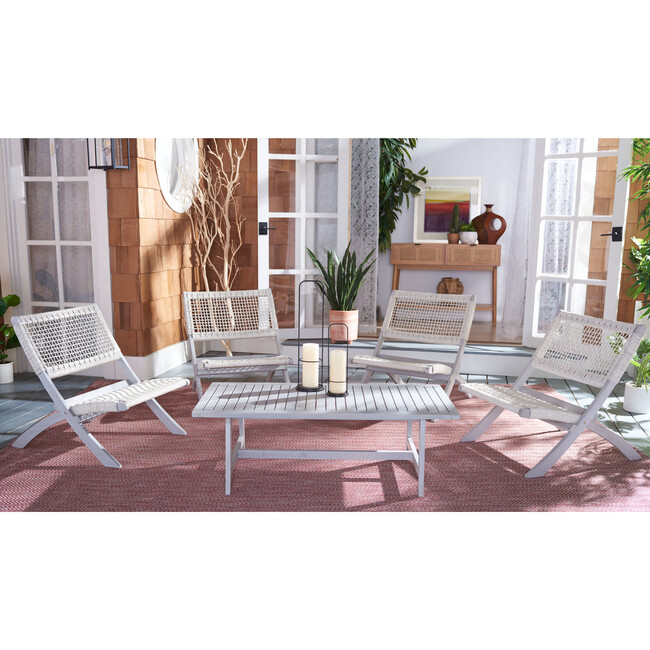 Blaze 5-Piece Coffee Set, White - Outdoor Home - 2