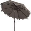 UV-Resistant Zimmerman 9' Crank Push-Button Tilt Umbrella, Grey - Outdoor Home - 2