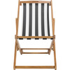 Set of 2 Loren Foldable Sling Chairs, Black Stripe/Natural - Outdoor Home - 3