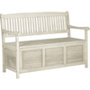 Brisbane Storage Bench, Whitewashed - Outdoor Home - 2