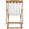 Set of 2 Loren Foldable Sling Chairs, Navy Stripe/Natural - Outdoor Home - 5