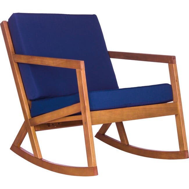 Vernon Rocking Chair, Navy/Natural - Outdoor Home - 3