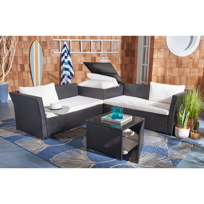 Helga Living Set, Black/Beige - Outdoor Home - 6
