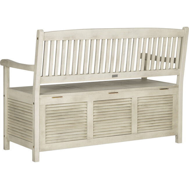 Brisbane Storage Bench, Whitewashed - Outdoor Home - 4