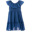 Eyelet Dress, Blue - Dresses - 1 - thumbnail