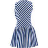 Striped Dress, Blue - Dresses - 2