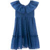 Eyelet Dress, Blue - Dresses - 2