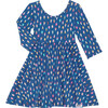 Twirly Dress, Navy Ice Cream - Dresses - 1 - thumbnail