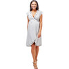 Women's Marina Dress, Microstripe - Dresses - 1 - thumbnail