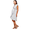 Women's Marina Dress, Microstripe - Dresses - 2
