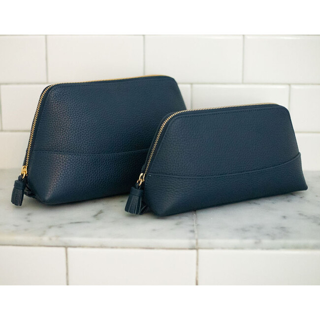 Small Cosmetic Case, Navy - Bags - 3