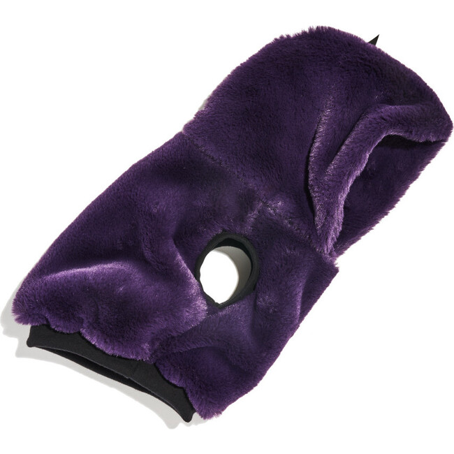 Faux Fur Dog Hoodie, Purple