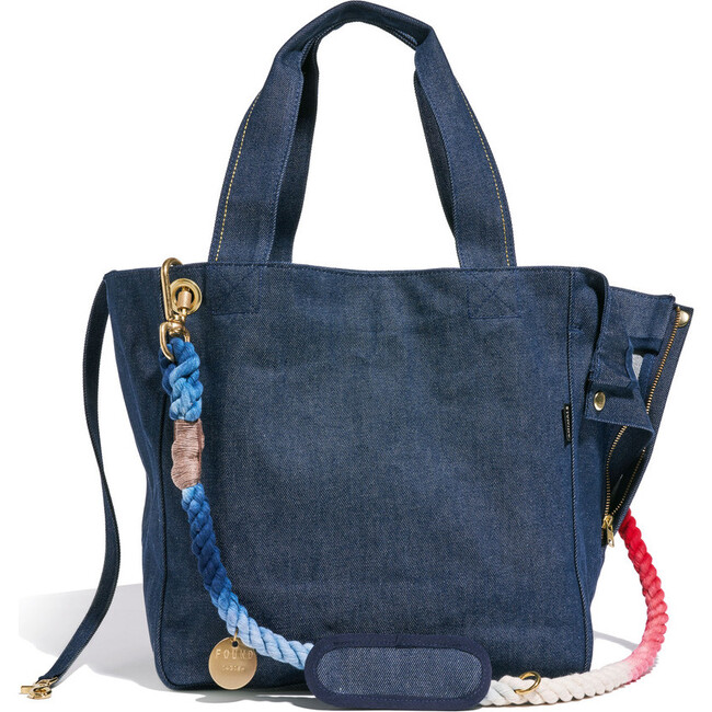Denim Pet Tote, Red, White, and Blue