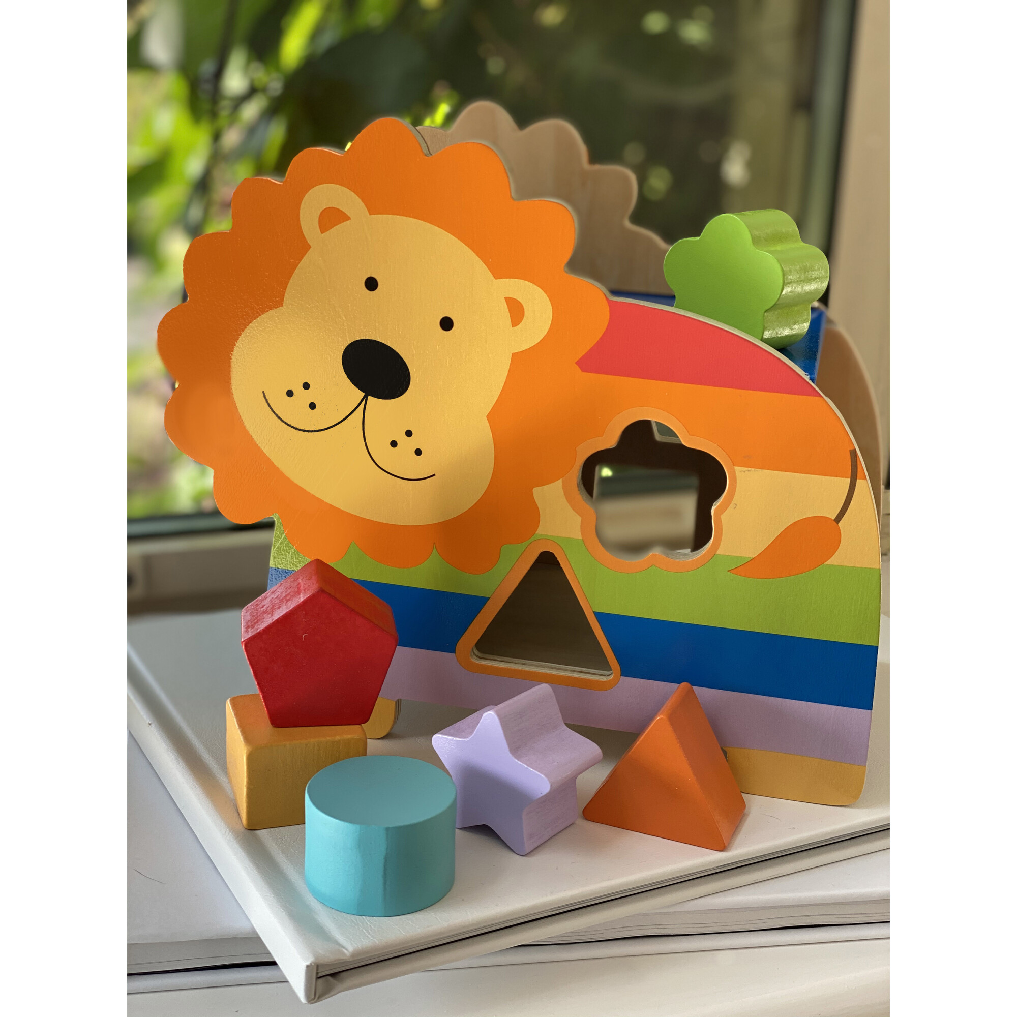 IMPERFECT from 12 Months orange tree toys Shape Sorter Lion 