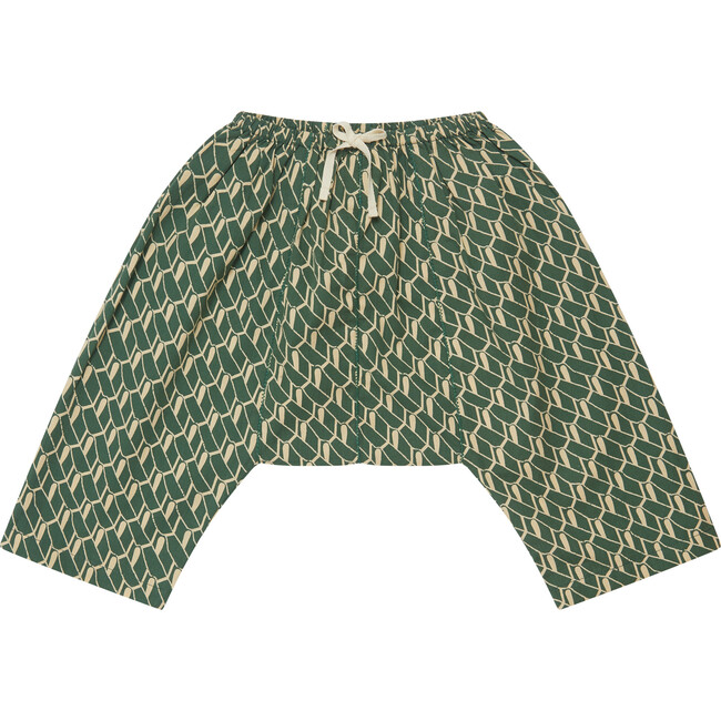 Linum Baby Trouser, Emerald Geo Print