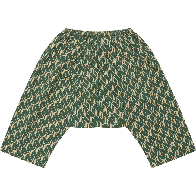 Linum Baby Trouser, Emerald Geo Print