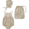 Lavendula Baby Set, Trellis Flower Print - Rompers - 2
