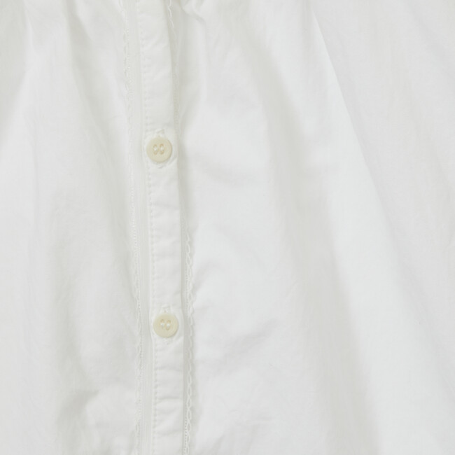 Brunia Blouse, White Poplin - Blouses - 3