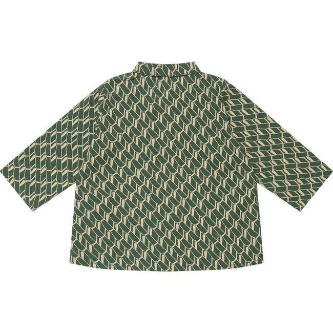 Piper Baby Shirt, Emerald Geo Print