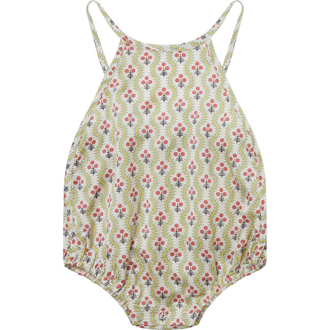 Lavendula Baby Set, Trellis Flower Print - Rompers - 3