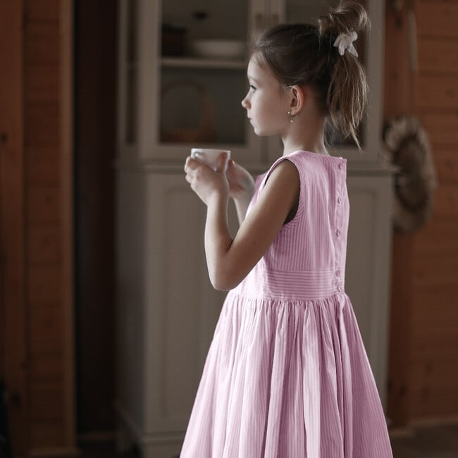 Hampstead Celebration Dress, Pink Stripe - Dresses - 4