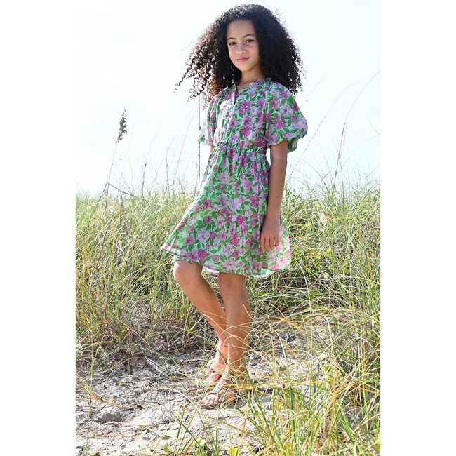 Kids Poppy Dress, Melodic Floral Patina - Dresses - 2