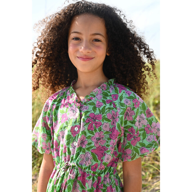 Kids Poppy Dress, Melodic Floral Patina - Dresses - 7