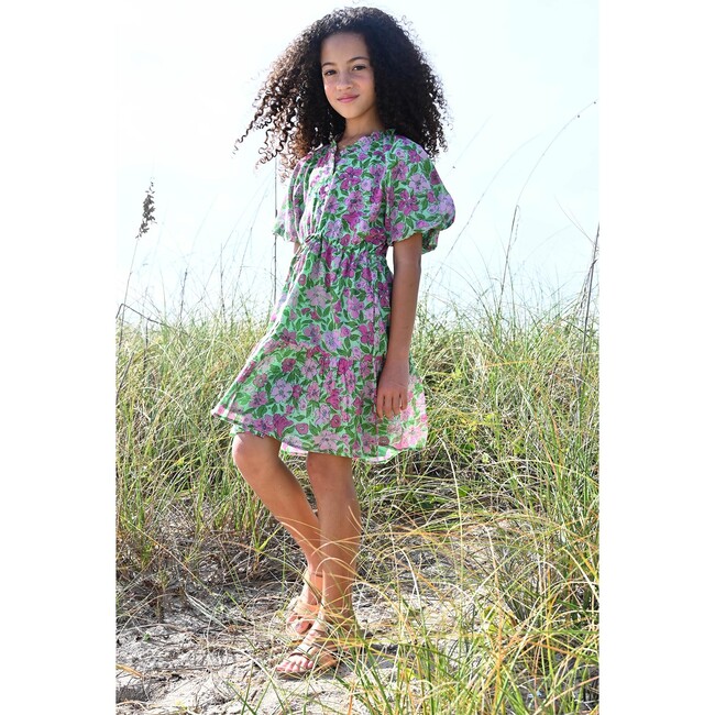 Kids Poppy Dress, Melodic Floral Patina - Dresses - 8
