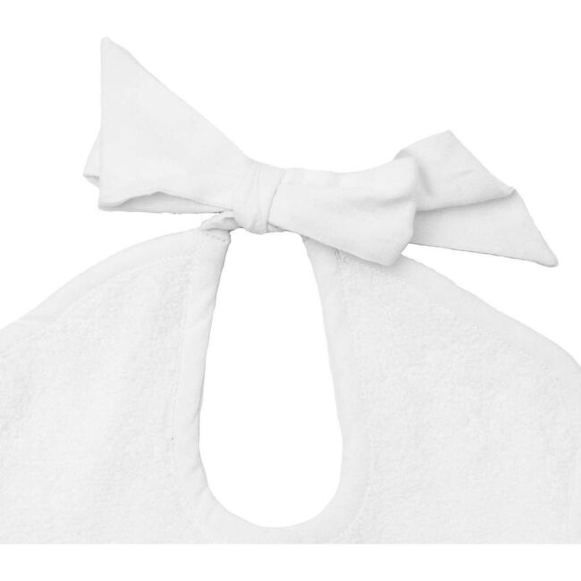 Scalloped Bib, White - Bibs - 2