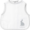 Easter Monogram Apron Bib, Grey Gingham - Bibs - 1 - thumbnail