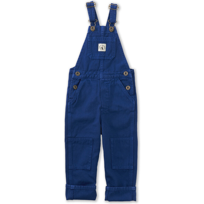 The Knee Patch Overalls, French Blue - Overalls - 1