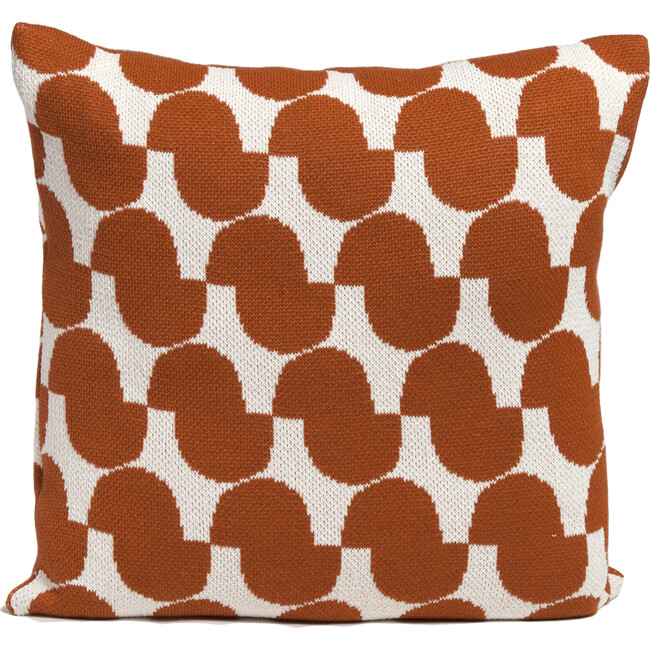 Indoor/Outdoor Juki Pillow, Ivory/Orange