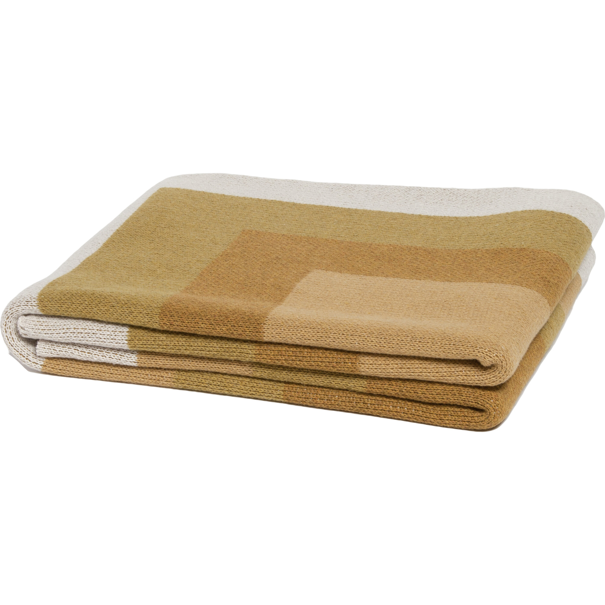 Bauhaus Cotton/Poly Throw, Straw/Dijon - Throws - 1