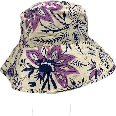 Women's Printed Floral Bucket Hat, Blue - Hats - 1