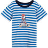 Relaxed Stripe Graphic Tee, Blue & White Stripe Spidey - Tees - 1 - thumbnail
