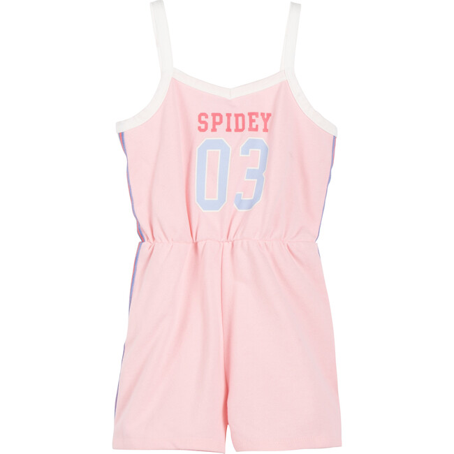 Knit Romper, Pink Spidey - Rompers - 1