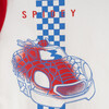 Shortie Pajama Set, Red Blue & White Spidey Car - Pajamas - 4