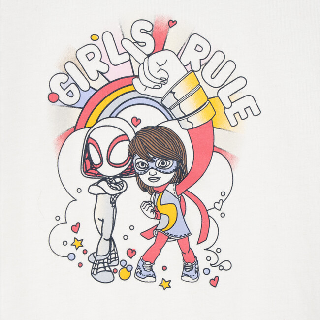 Graphic Ringer Tee, Girls Rule - Tees - 4