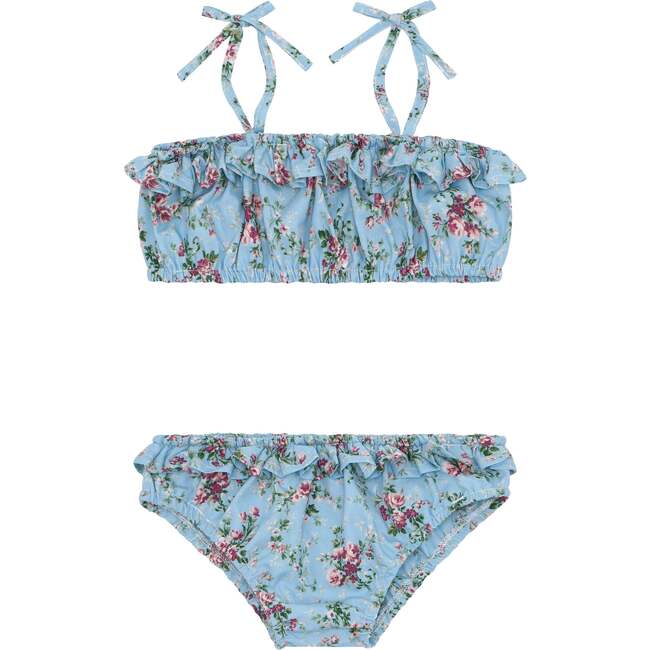 Girls Minnow X Brock Collection Provence Blue Bandeau Bikini - Two Pieces - 1