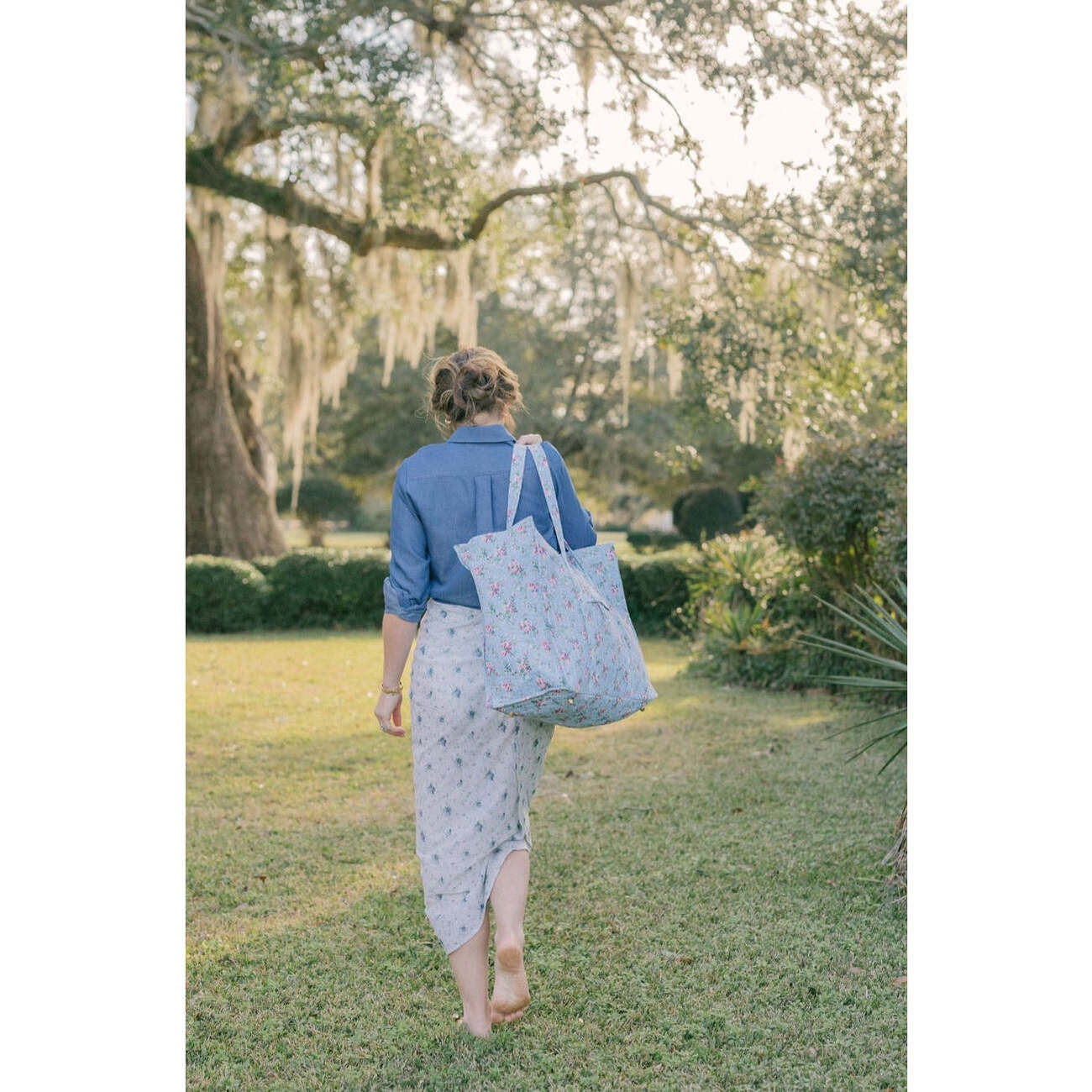 brock collection x minnow provence blue weekender bag