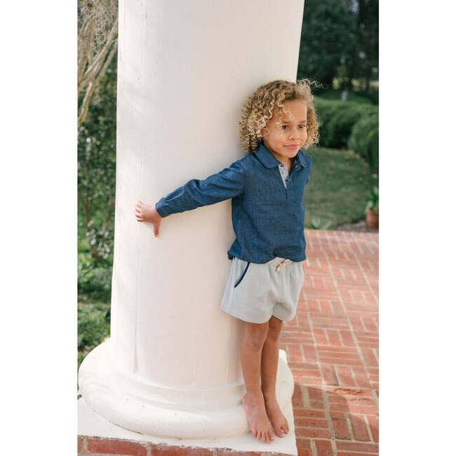 Boys Minnow X Brock Collection Garden Sage Terry Short - Shorts - 2