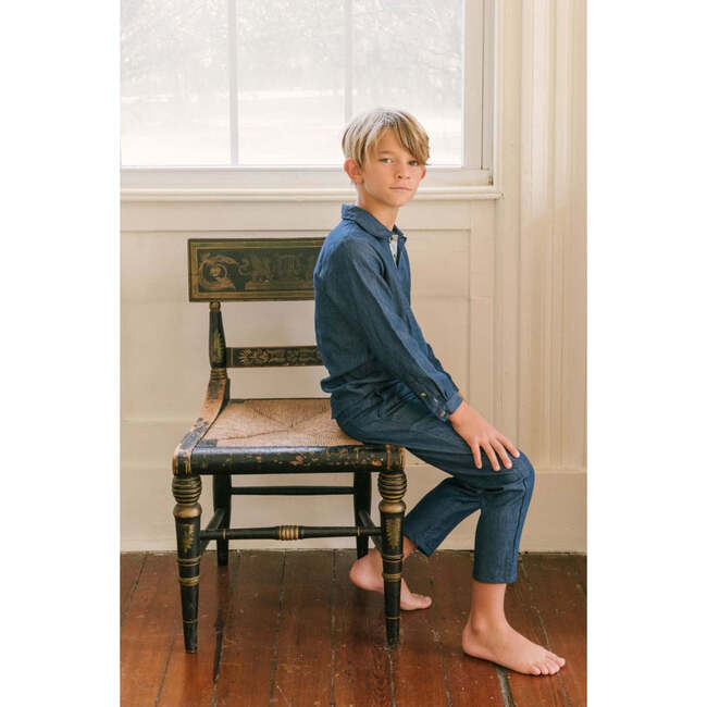 Boys Minnow X Brock Collection Chambray Canvas Pant - Pants - 3