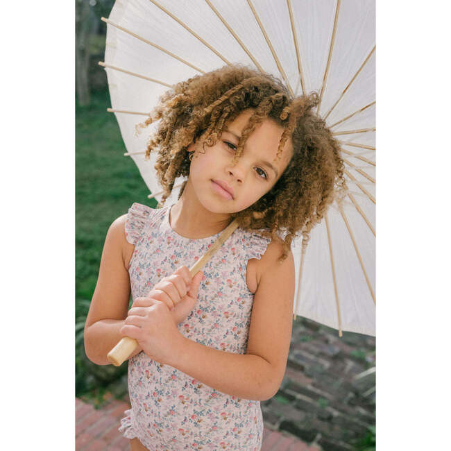 Girls Minnow X Brock Collection Primrose Ruffle Sleeve Rashguard One Piece - One Pieces - 2