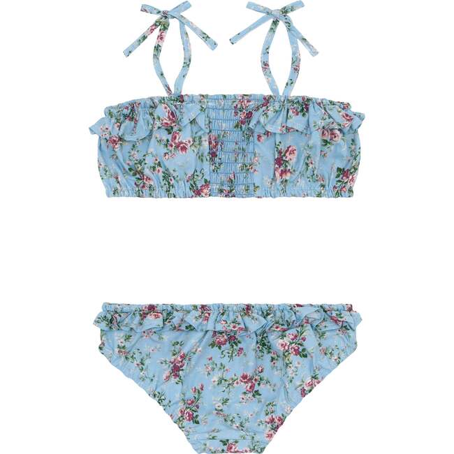 Girls Minnow X Brock Collection Provence Blue Bandeau Bikini - Two Pieces - 3