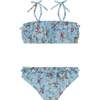 Girls Minnow X Brock Collection Provence Blue Bandeau Bikini - Two Pieces - 3