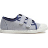 ECO-Friendly Double Sneaker, Navy Stripes - Sneakers - 1 - thumbnail