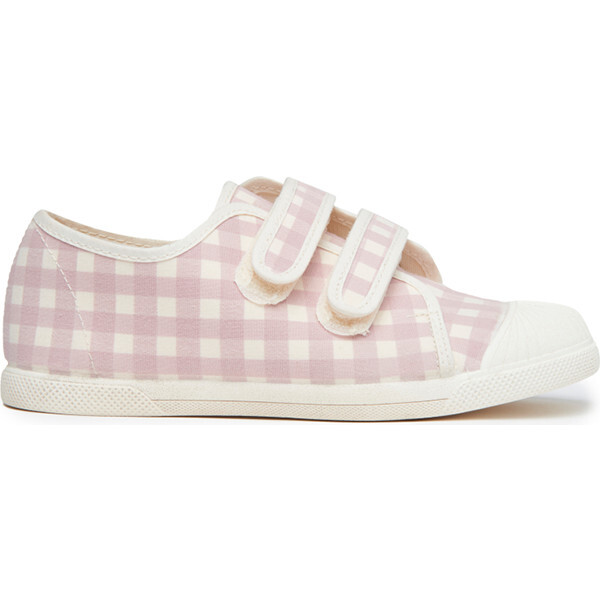 Gingham Double Sneaker, Rose - Sneakers - 1
