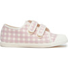 Gingham Double Sneaker, Rose - Sneakers - 1 - thumbnail